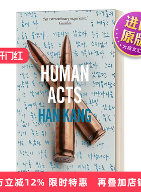 英文原版小说 Human Acts 人类行为 韩江 2016布克国际奖得主 英文版 进口英语原版书籍