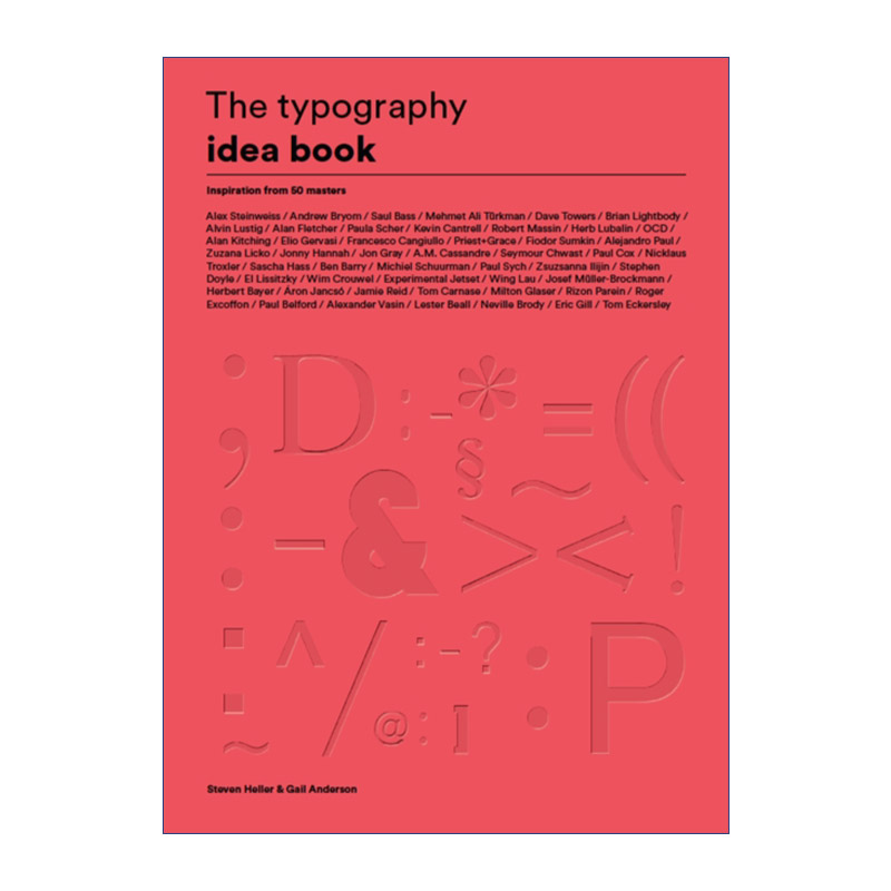 英文原版 The Typography Idea Book 字体排版概念设计创意书 灵感来自50位大师 英文版 进口英语原版书籍