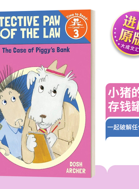 英文原版 Case of Piggy's Bank Detective Paw of the Law Time to Read  Level 3 小猪的存钱罐 英文版 进口英语原版书籍
