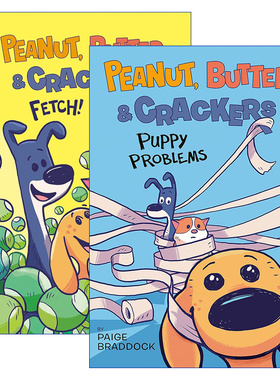英文原版 Peanut  Butter  and Crackers 花生，黄油和饼干系列2册 儿童幽默漫画 Paige Braddock 英文版 进口英语原版书籍