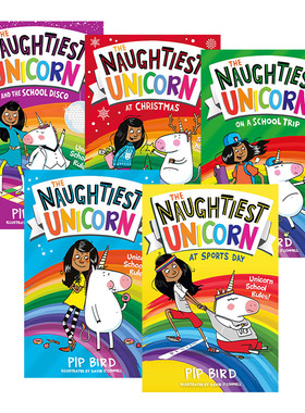 淘气的独角兽系列5册 英文原版 The Naughtiest Unicorn 儿童幽默搞笑故事书 章节书 英文版进口儿童校园漫画文学小说 Pip Bird