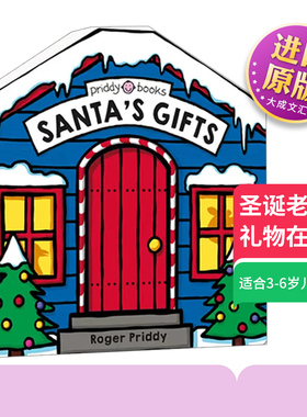 英文原版绘本 Search And Find Santa'S Gifts 圣诞老人的礼物在哪里 拉拉操作书 异形纸板书 英文版 进口英语原版书籍儿童图书