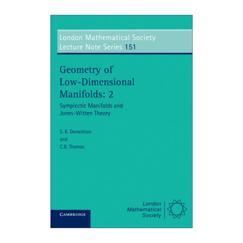 英文原版 Geometry of Low-Dimensional Manifolds 低维流形几何 伦敦数学会讲义系列 英文版 进口英语原版书籍