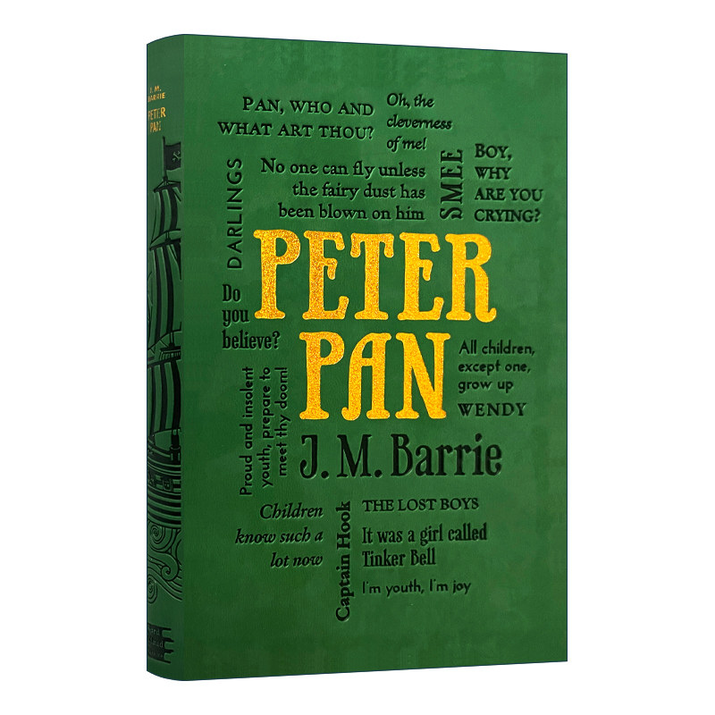 英文原版 Peter Pan 小飞侠彼得潘 软精装皮质封面词云经典 Word Cloud Classics 英文版 进口英语原版书籍