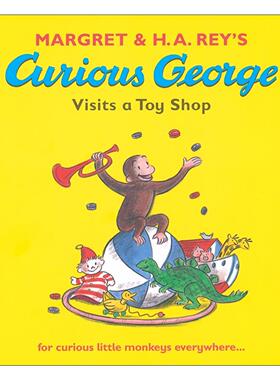 英文原版 Curious George Visits a Toy Shop 好奇猴乔治去玩具店 儿童趣味图画故事绘本 英文版 进口英语原版书籍