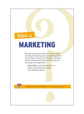 英文原版 What Is Marketing 什么是营销 MBA 市场定位 品牌设计 哈佛商业评论 Alvin J Silk 英文版 进口英语原版书籍