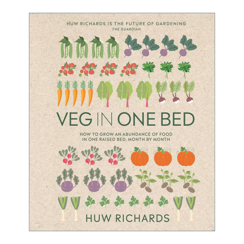 英文原版 Veg in One Bed New Edition 花坛种菜花圃种菜 新版精装 英文版 进口英语原版书籍