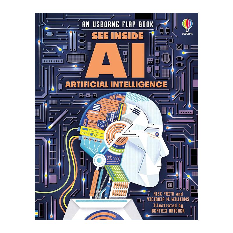 英文原版 Usborne See Inside AI 看里面 人工智能 尤斯伯恩儿童科普百科翻翻书精装 英文版 进口英语原版书籍