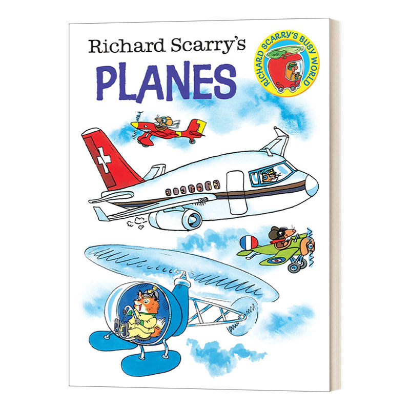 英文原版绘本 richard scarrys planes 斯凯瑞童书 飞机 认知词汇书