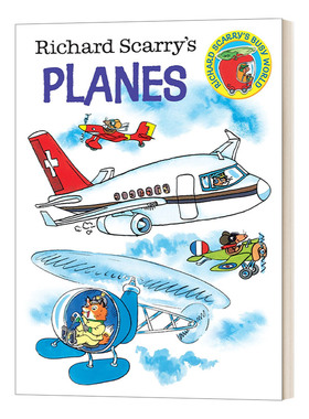 英文原版绘本 Richard Scarry's Planes 斯凯瑞童书 飞机 认知词汇书 纸板撕不烂书 单词启蒙亲子绘本 英文版 进口英语原版书籍