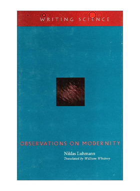 英文原版 Observations on Modernity 观察现代性 德国当代社会学家尼克拉斯·卢曼 英文版 进口英语原版书籍