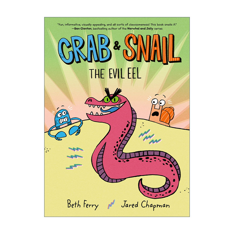 英文原版 Crab and Snail The Evil Eel 螃蟹和蜗牛3 友谊幽默桥梁书 Beth Ferry 英文版 进口英语原版书籍
