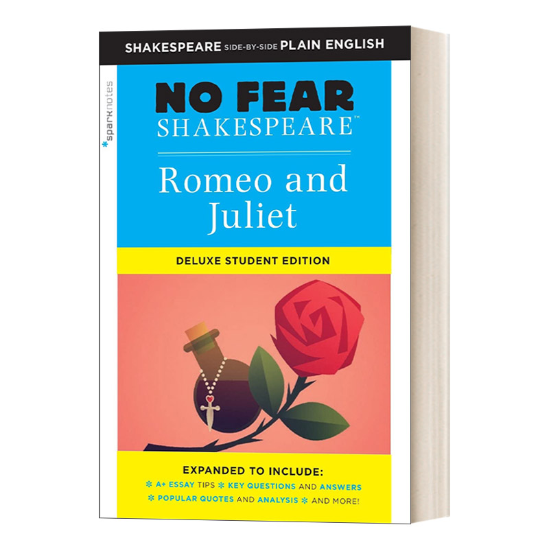 英文原版 Romeo and Juliet No Fear Shakespeare Deluxe Student Edition 别怕莎士比亚 罗密欧与朱丽叶 英文版 进口英语原版书籍