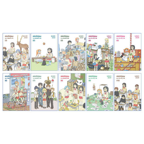 英文原版 Nichijou 15th Anniversary Box Set 日常 日本漫画 15周年纪念10册盒套装 Keiichi Arawi荒井圭一 英文版 进口英语书籍