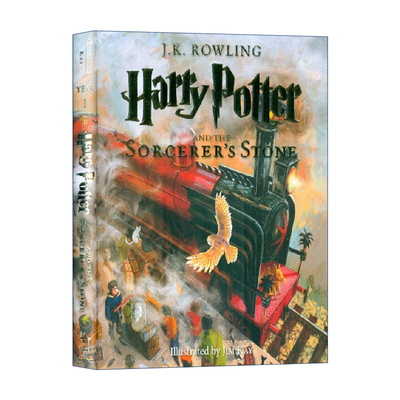 英文原版小说 Harry Potter and the Sorcerer's Stone 哈利波特与魔法石 彩绘插图大开精装收藏版 英文版 进口英语原版书籍