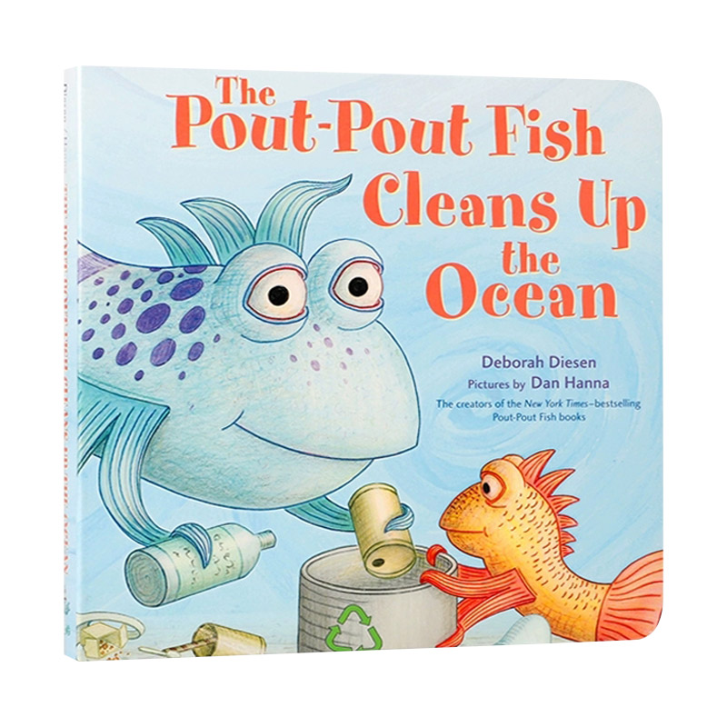英文原版绘本 The Pout-Pout Fish Cleans Up The Ocean 噘嘴鱼清洁海洋 3-5岁低幼儿 英文版 进口英语原版书籍儿童图书
