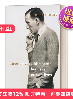 英文原版 Blithe Spirit  Hay Fever  Private Lives 欢乐的精灵 花粉过敏 私人生活 No?l Coward诺埃尔·考沃德 进口英语书