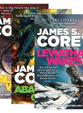 英文原版 The Expanse Book 苍穹浩瀚系列1-3册 利维坦觉醒 卡利班之战 阿巴登之门 英文版 进口英语原版书籍