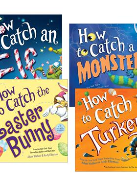 英文原版 How to Catch 节日主题系列4册 儿童精装节日绘本 Adam Wallace 英文版 进口英语原版书籍