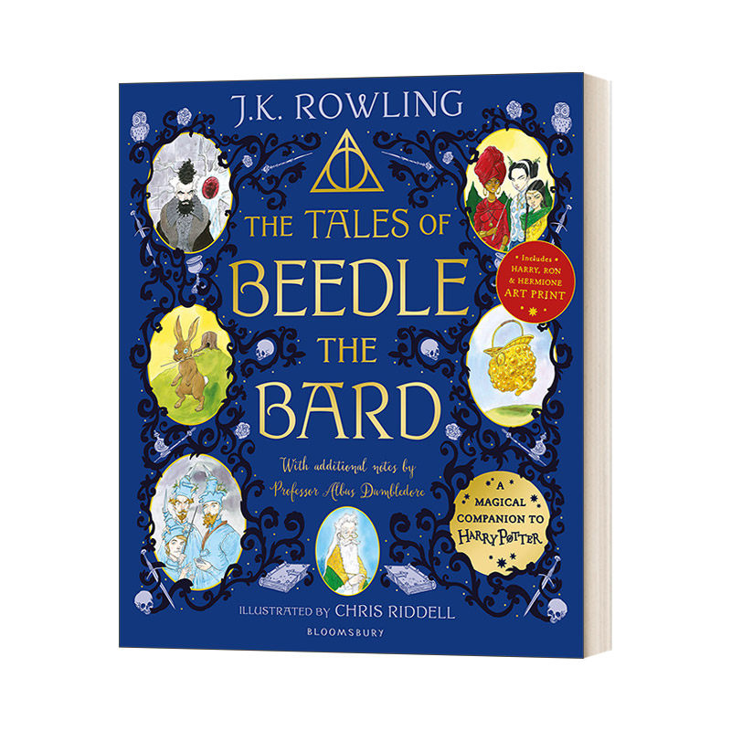 英文原版 The Tales of Beedle the Bard Illustrated Edition 诗翁彼豆的故事 插画版新版 英文版 进口英语原版书籍儿童图书