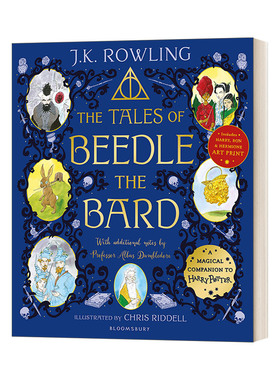 英文原版 The Tales of Beedle the Bard Illustrated Edition 诗翁彼豆的故事 插画版新版 英文版 进口英语原版书籍儿童图书