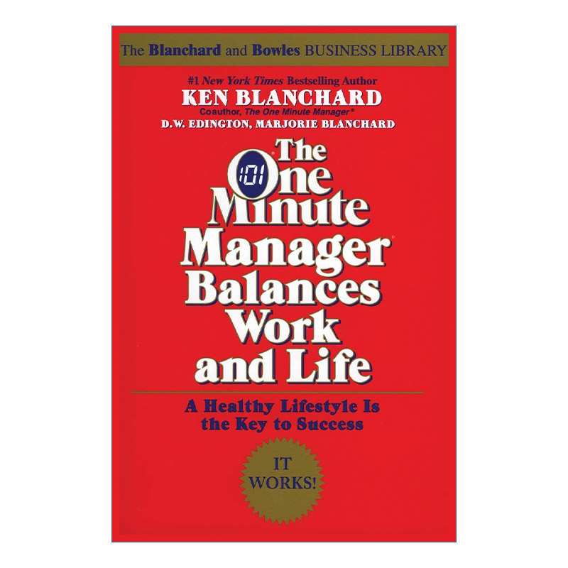 英文原版 The One Minute Manager Balances Work& Life一分钟经理人平衡工作与生活 Ken Blanchard英文版进口英语原版书籍