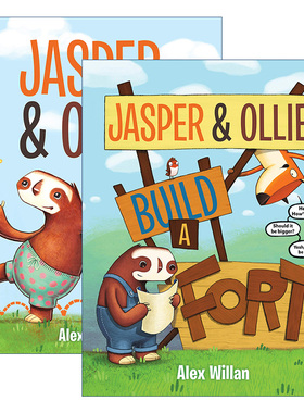 英文原版 Jasper and Ollie 狐狸贾斯珀和树懒奥里的故事系列2册 儿童精装绘本 动物故事图画书 Alex Willan 英文版 进口英语书籍