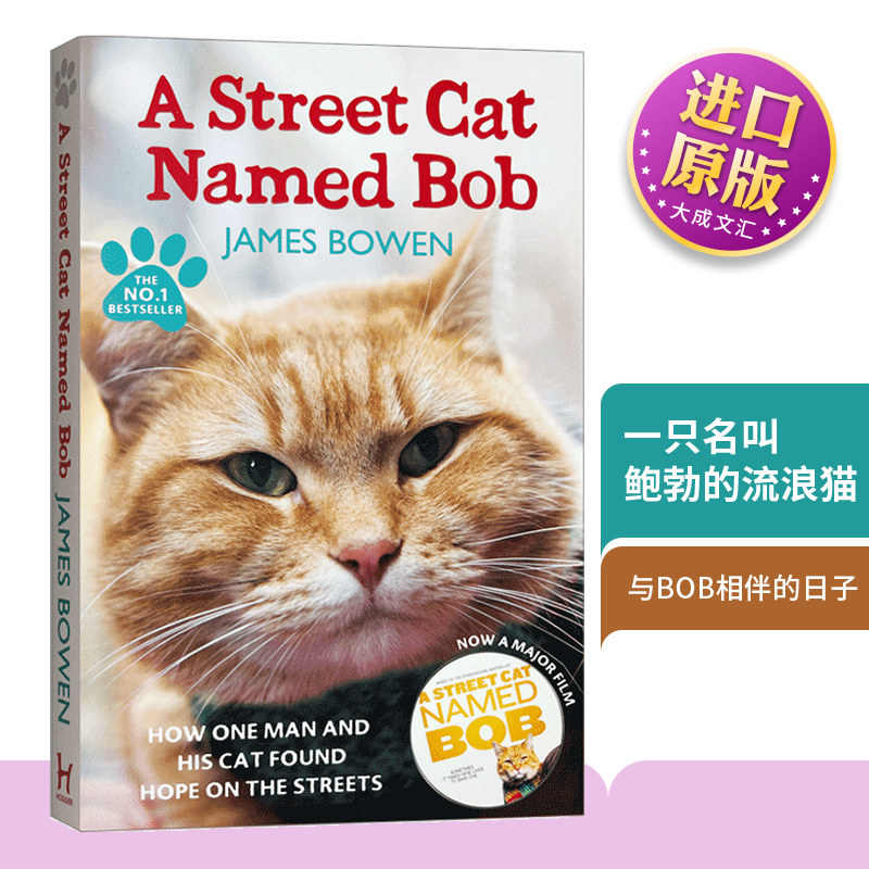英文原版小说 a street cat named bob 流浪猫鲍勃 同名电影小说 遇见