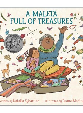 英文原版 A Maleta Full of Treasures 装满宝物的生牛皮袋 ALSC优秀童书奖 祖父母 儿童亲情精装绘本 英文版 进口英语原版书籍