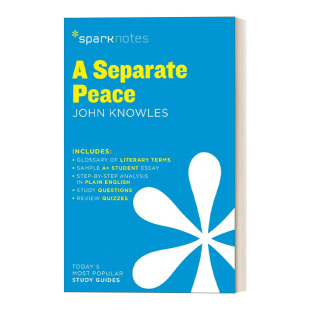 英文原版 Separate Peace SparkNotes Literature Guide 文学导读系列 独自和解 英文版 进口英语原版书籍