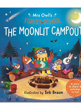 英文原版 Mrs Owl’s Forest School The Moonlit Campout 猫头鹰夫人的森林学校 野外露营 儿童故事绘本 英文版 进口英语原版书籍