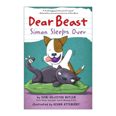 英文原版 Dear Beast 04 Simon Sleeps Over 亲爱的野兽系列4 西蒙在我家过夜 儿童宠物章节桥梁故事书 英文版 进口英语原版书籍