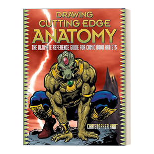 英文版 书籍 Edge 绘画技巧指南 Christopher 漫画艺术家人物解剖参考书 Cutting Anatomy 进口英语原版 英文原版 Hart Drawing