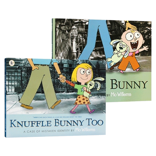 Knuffle Bunny 英文原版 古纳什小兔系列2本套装 凯迪克获奖绘本 儿童英语图画故事书 Mo Willems 莫威廉斯英文版进口亲子读物书籍