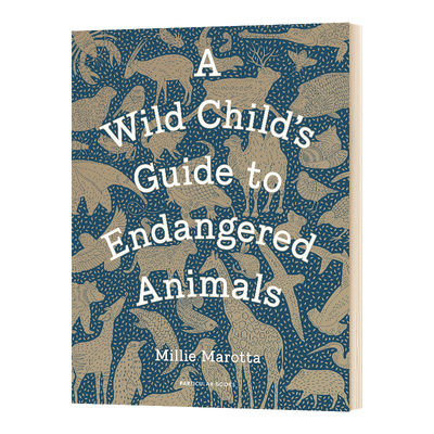 英文原版 A Wild Child's Guide to Endangered Animals 野生濒危动物指南 绘画画册画集插图科普读物 英文版 进口艺术英语书籍