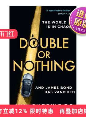 英文原版 Double Or Nothing 双O或一无所有 詹姆斯·邦德三部曲 金·舍伍德续写007小说 英文版 进口英语原版书籍