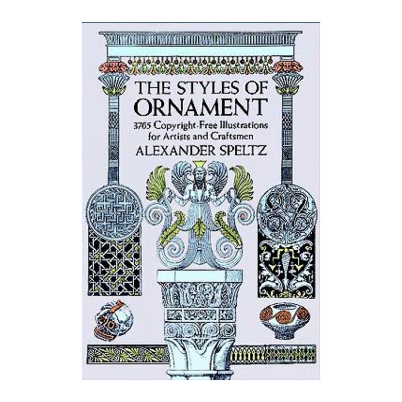 英文原版 The Styles of Ornament 装饰的风格 欧洲装饰品收藏插图 设计工具书 艺术 Alexander Speltz 英文版 进口英语原版书籍