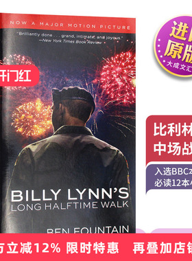Billy Lynn's Long Halftime Walk 英文原版小说 比利林恩的中场战事 半场无战事 英文版 漫长的中场休息 李安新电影 进口书