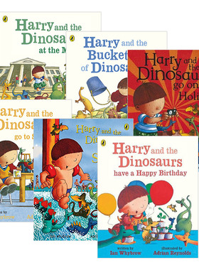 Harry and Dinosaurs 英文原版 哈利和恐龙绘本6本套装 生日快乐 去学校 博物馆 英文版儿童英语图画故事书 进口书籍 Ian Whybrow