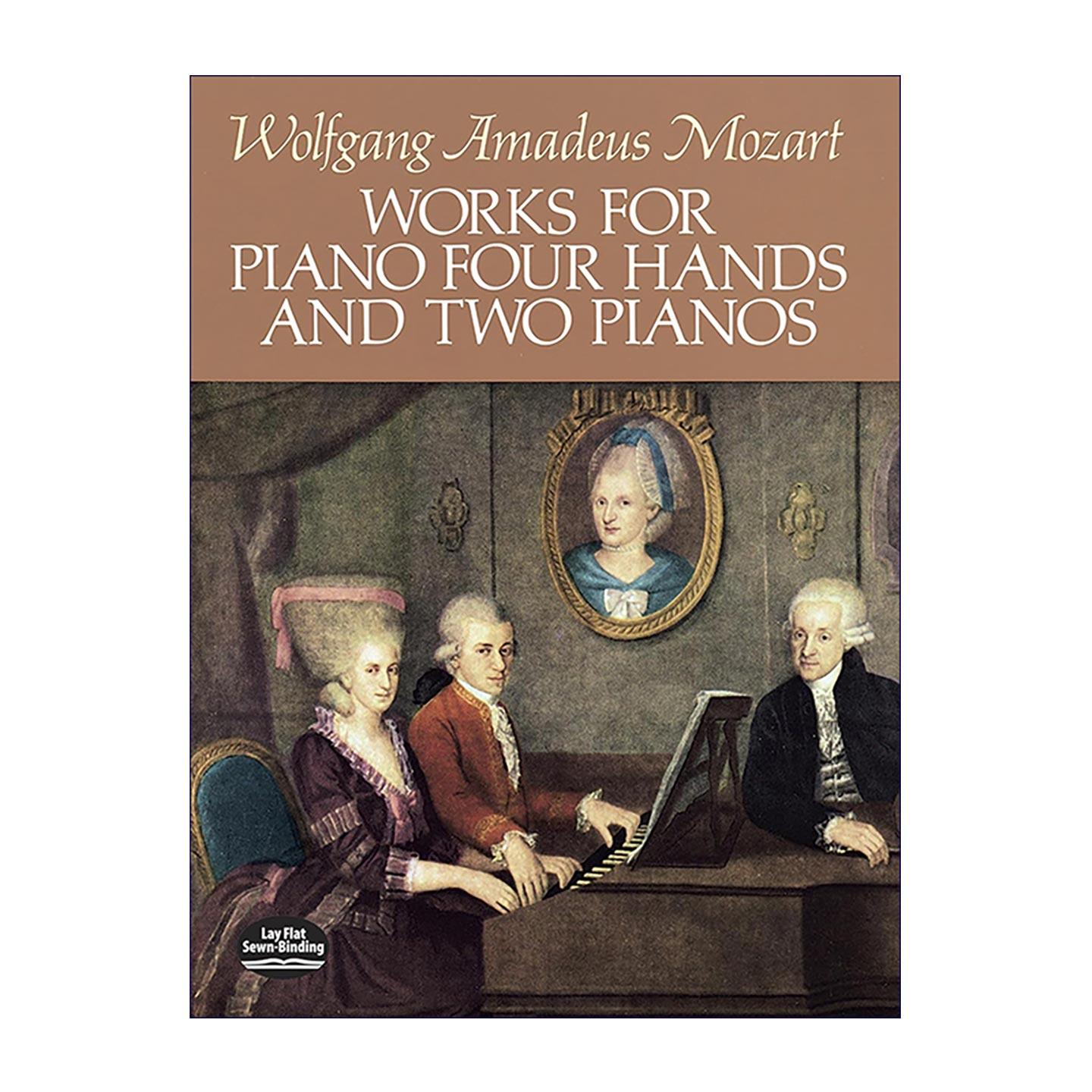 英文原版 Works for Piano Four Hands and Two Pianos 莫扎特经典双人钢琴曲集 四手联弹双钢琴演奏练习谱 进口英语原版书籍
