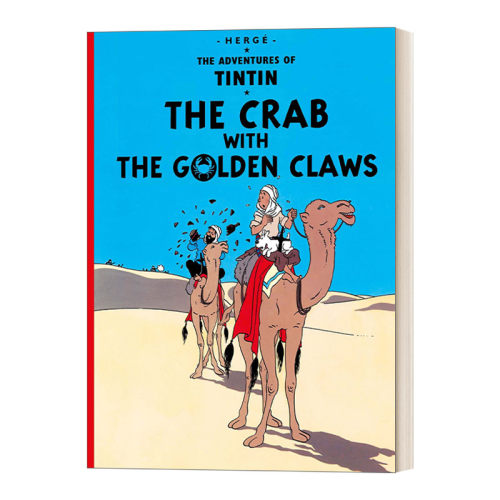 英文原版 The Crab With The Golden Claws 丁丁历险记之金钳螃蟹贩毒集团 英版 The Adventures Of Tintin 英文版 进口英语书籍
