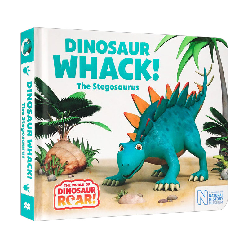 英文原版 Dinosaur Whack! The Stegosaurus剑龙怎么叫恐龙系列纸板书英文版进口英语原版书籍儿童图书