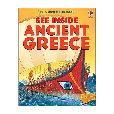 英文原版 Usborne See Inside Ancient Greece 看里面 揭密古希腊 尤斯伯恩儿童历史科普百科纸板翻翻书 英文版 进口英语原版书籍