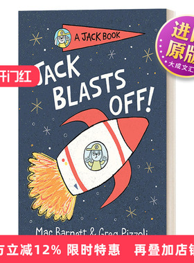 英文原版 A Jack Book 02 Jack Blasts Off 兔子杰克之书系列2 杰克离开了 儿童精装章节桥梁书故事绘本 幽默笑话 英文版 进口书籍