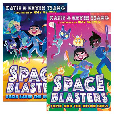 英文原版 Space Blasters Suzie And The Moon Bugs/The Universe 太空冒险小分队系列2册 儿童太空科幻章节书 英文版 进口书籍
