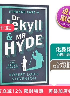 英文原版 Strange Case of Dr Jekyll and Mr Hyde 化身博士 史蒂文森 杰基尔博士和海德先生 英国经典文学名著心理小说先驱进口书