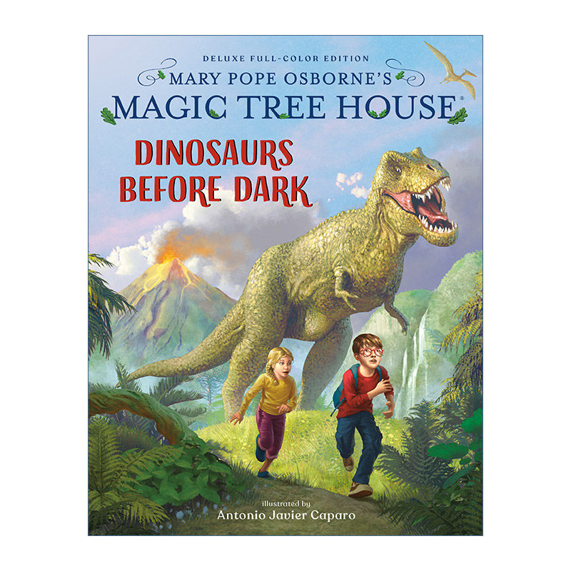 英文原版 Magic Tree House Deluxe Edition Dinosaurs Before Dark 神奇树屋 恐龙谷大冒险 恐龙谷历险记 精装豪华版 英文版