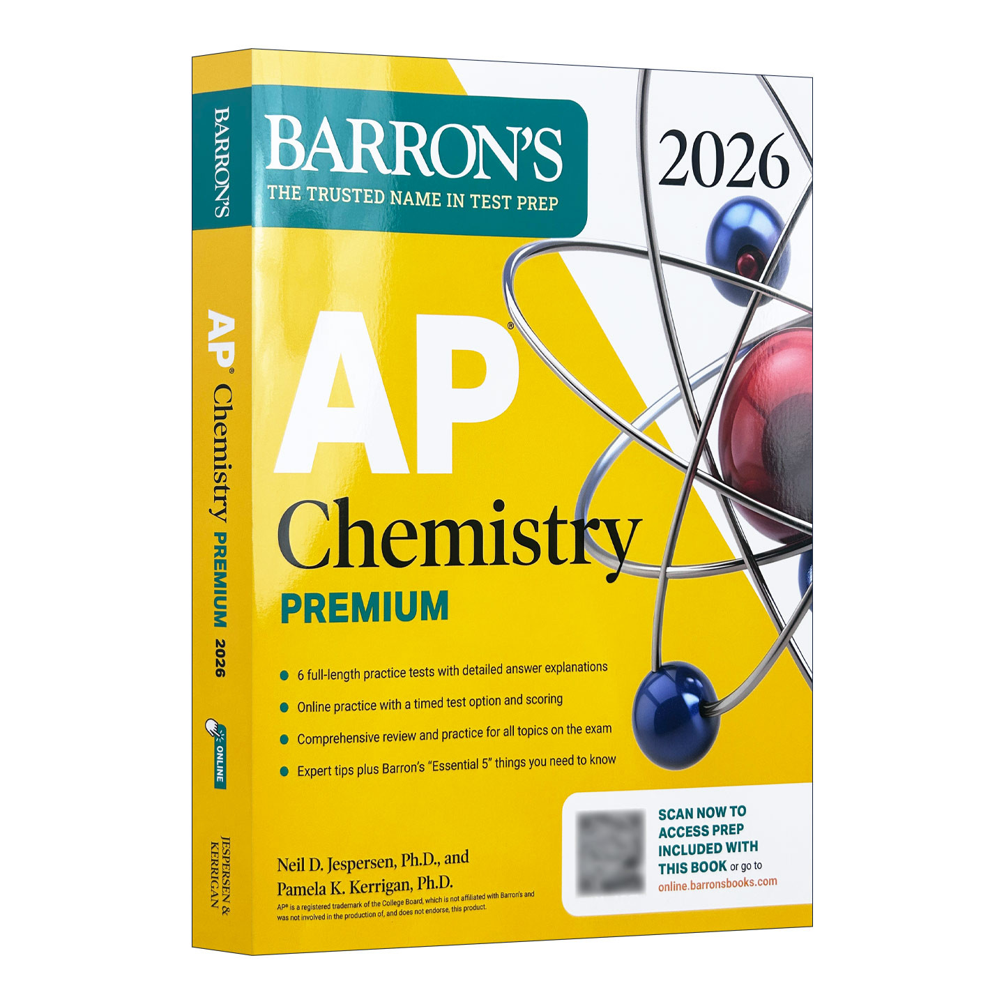 英文原版 AP Chemistry Premium 2026 巴朗AP化学 高级版 6套题+综合复习+在线练习 英文版 进口英语原版书籍