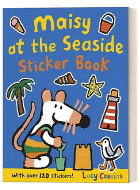 英文原版 Maisy at the Seaside Sticker Book 小鼠波波在海边 贴纸书 英文版 进口英语原版书籍