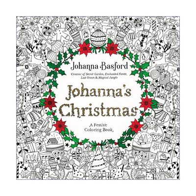 英文原版圣诞快乐涂色书